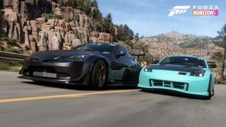 Screenshot of Forza Horizon 5 Series 22 "Upgrade Heroes" showing two upgraded vehicles.