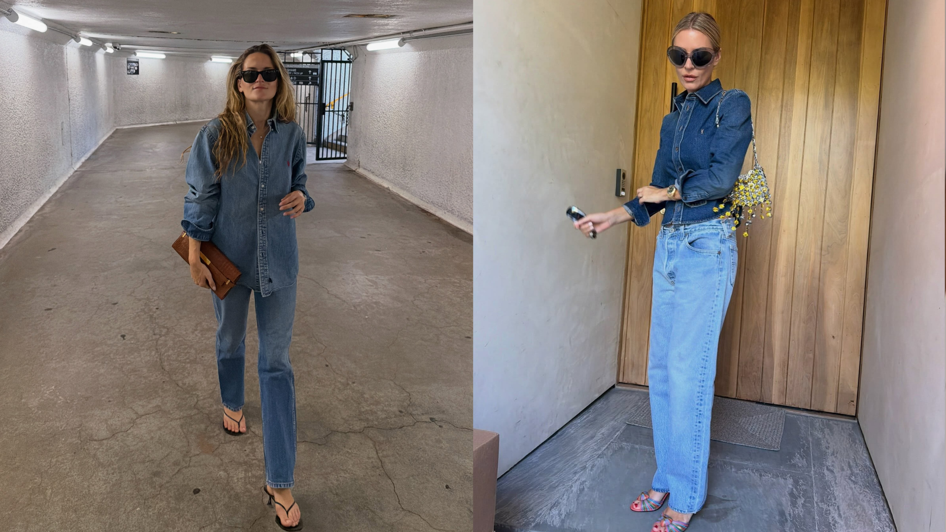 An image of a woman wearing denim shirt outfit 2026