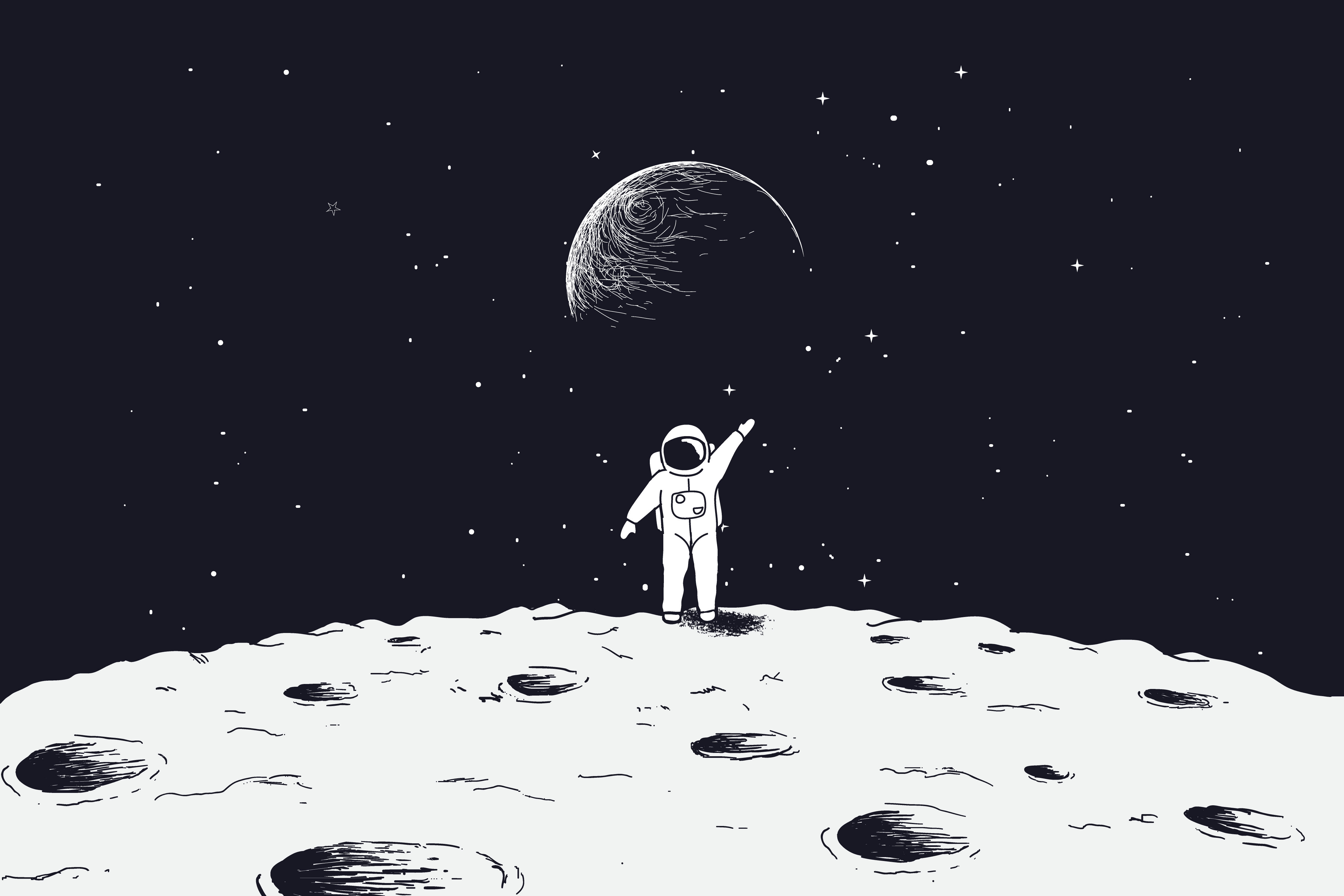 Astronaut on the Moon