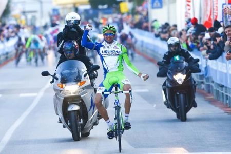 Moreno Moser (Liquigas Cannondale) wins the Trofeo Laigueglia
