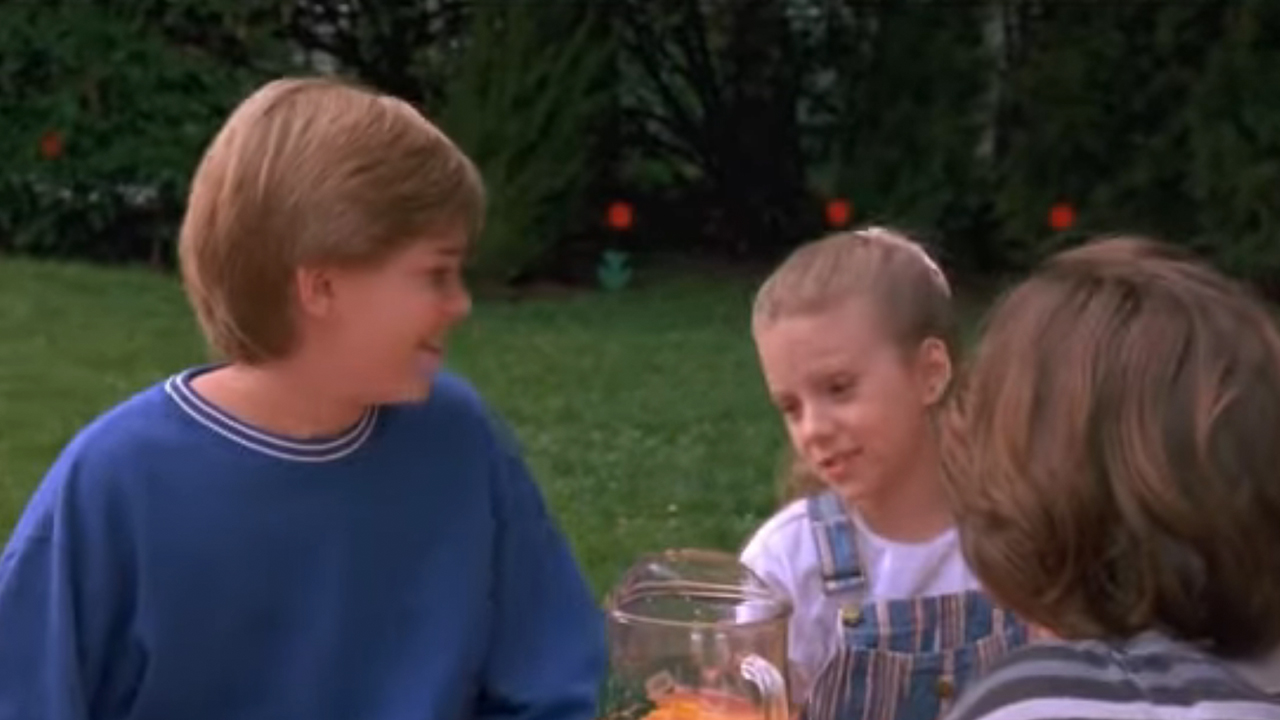 A nine-year-old Scarlett Johansson in North.
