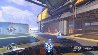 I found Hanzo's bow is much easier to aim with a dot reticle, and coloring it can help the dot stand out.