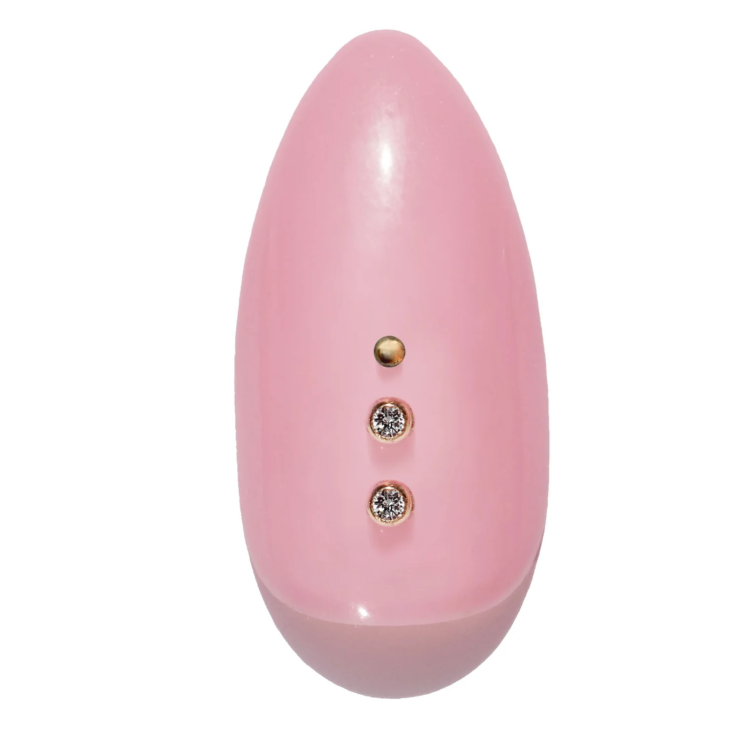 Jessie V E, Diamonds and Little Gold Dot Nail Charm Set
