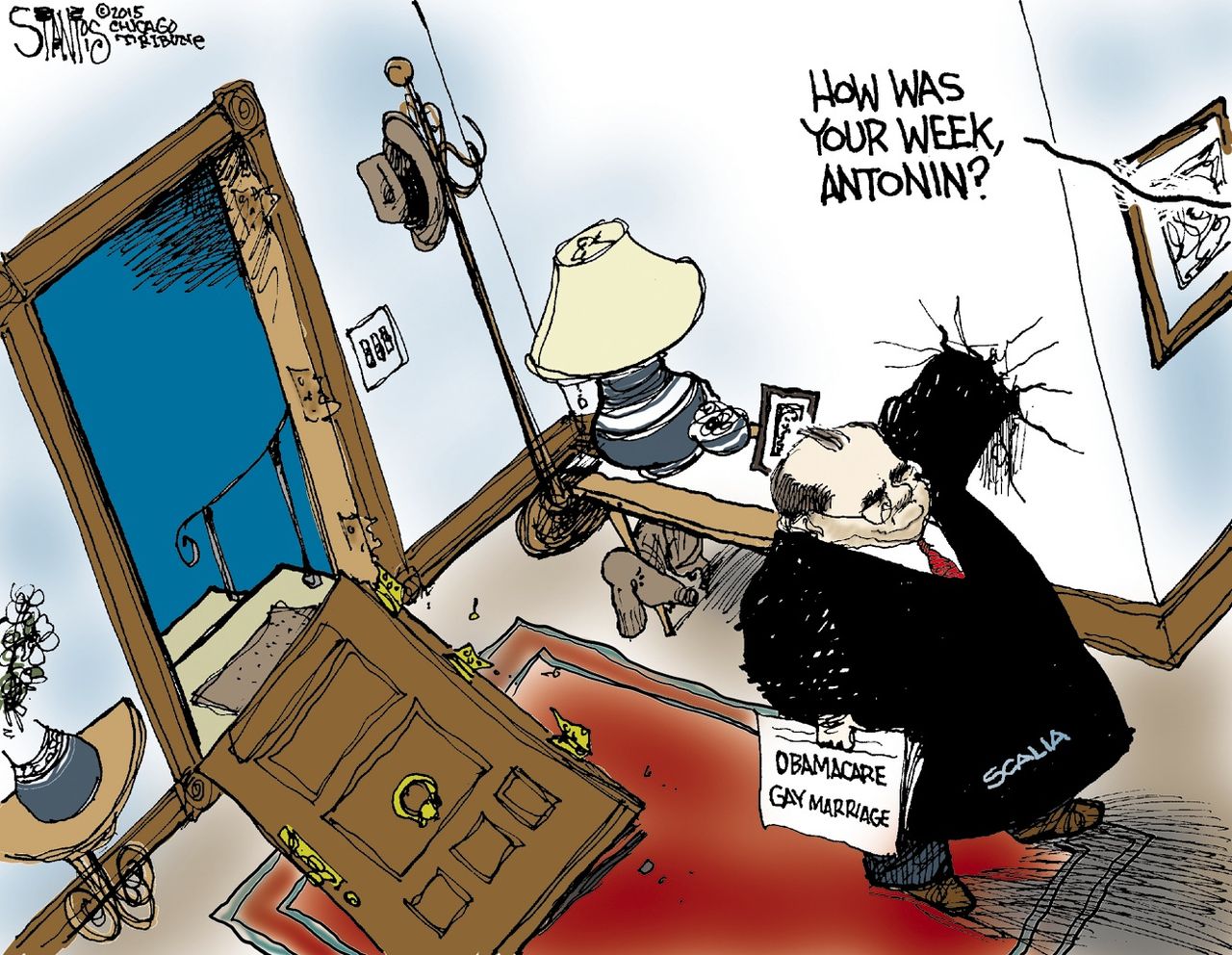 Political cartoon SCOTUS Scalia