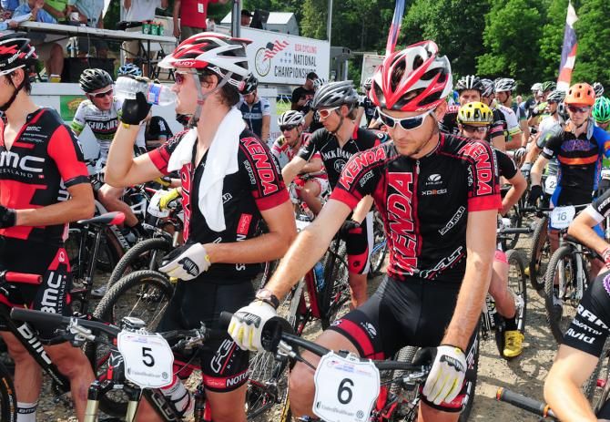 It was quite hot at the starting line at Bear Creek Resort