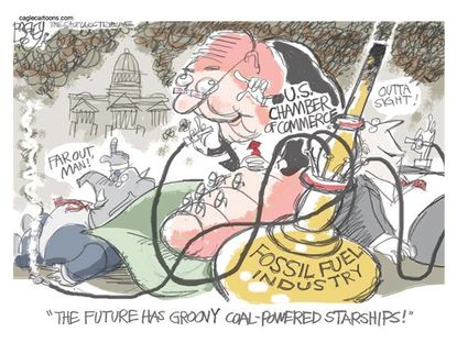 Political cartoon fossil fuel