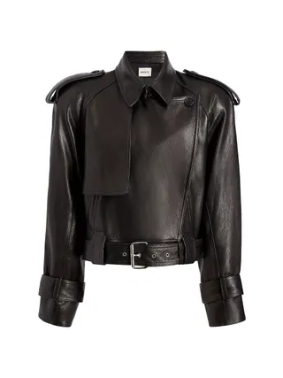 Khaite, Hammond Belted Leather Jacket