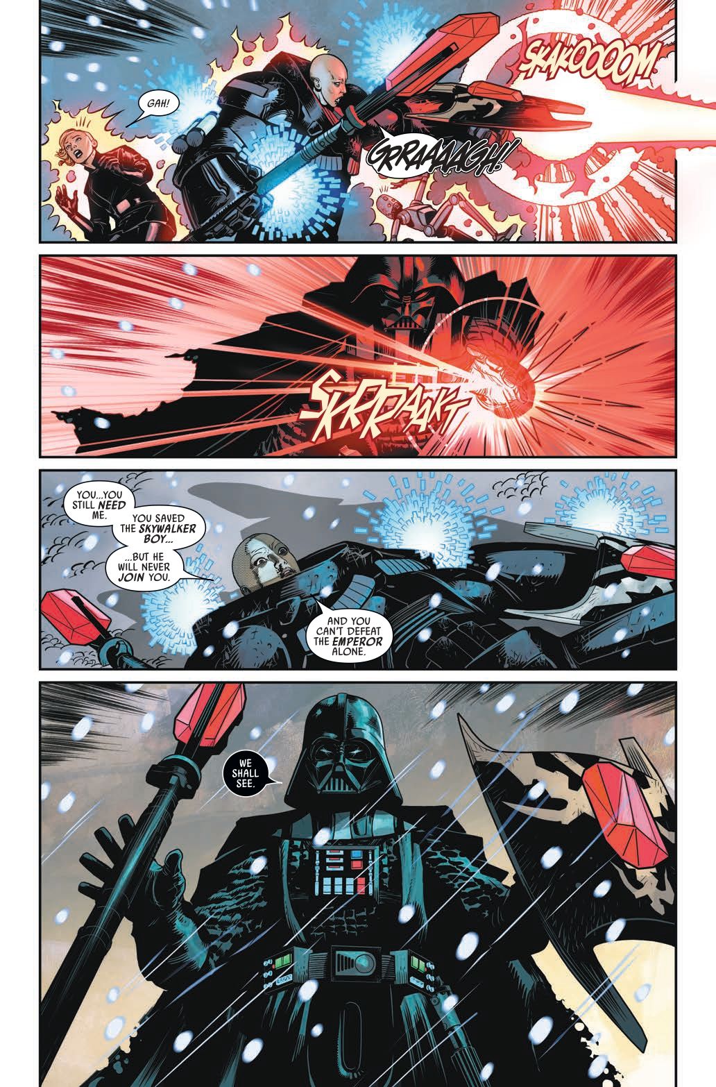 Pages from Star Wars: Darth Vader #50.