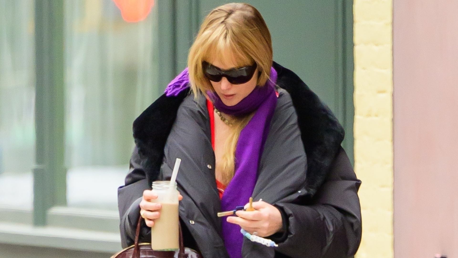 Jennifer Lawrence was spotted in New York wearing a puffer coat, a $33,000 The Row bag, and Ugg slippers