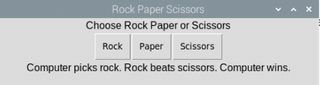 Raspberry Pi Rock Paper Scissors