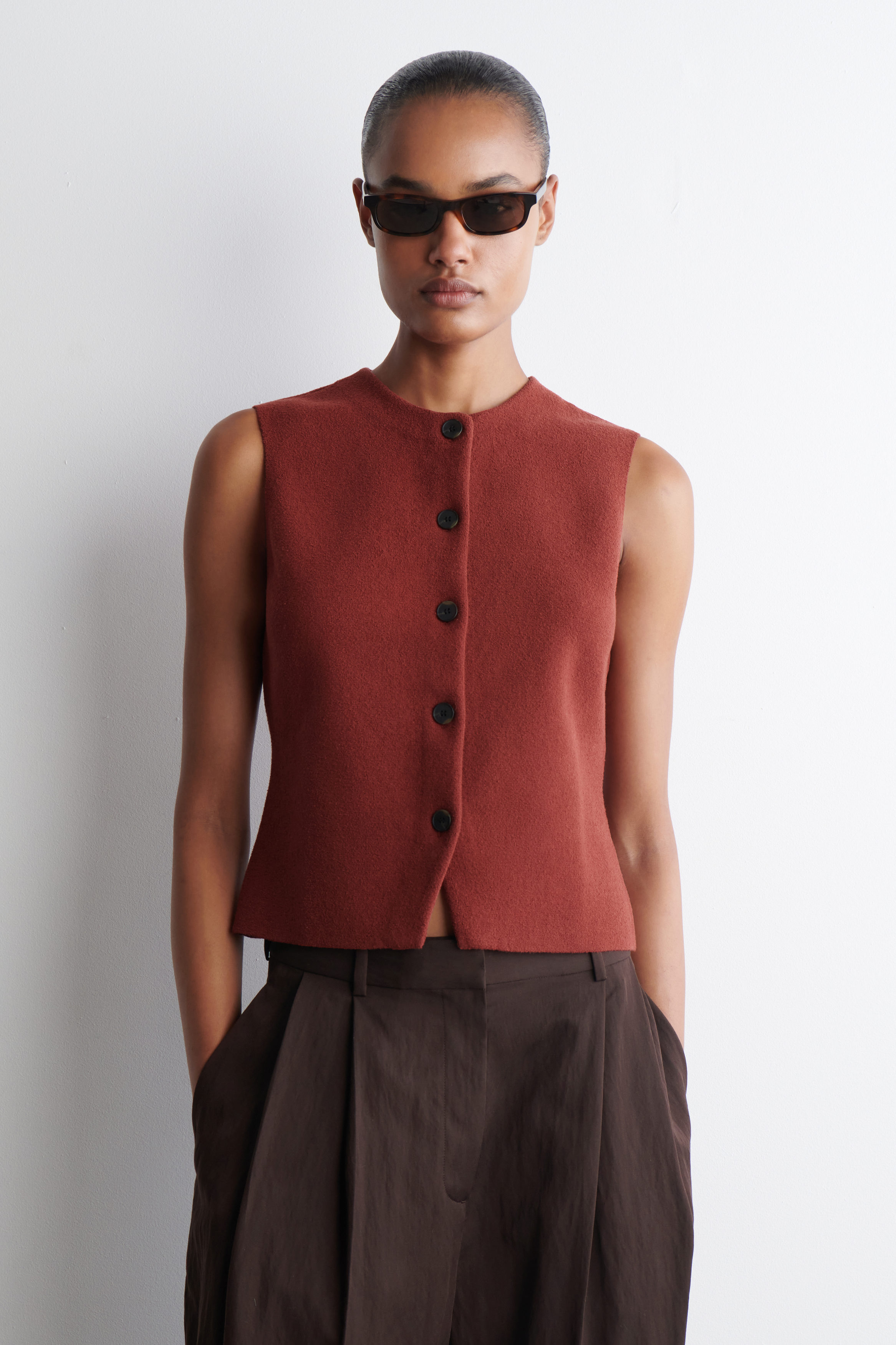 Knitted cotton back decoration