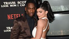Kylie Jenner and Travis Scott at a Netflix red carpet
