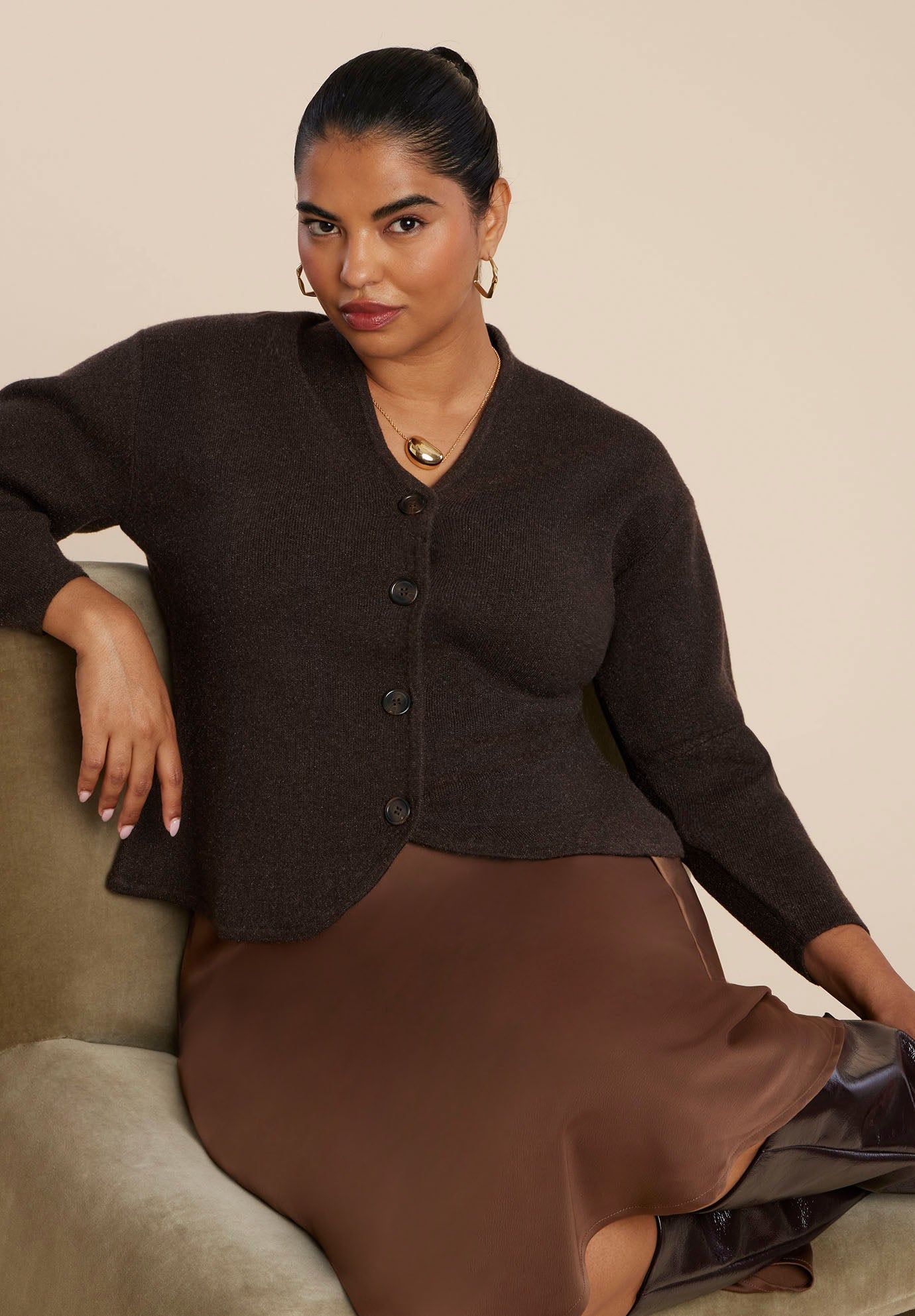 Structured Lurex Cardigan