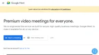 Website screenshot of Google Meet
