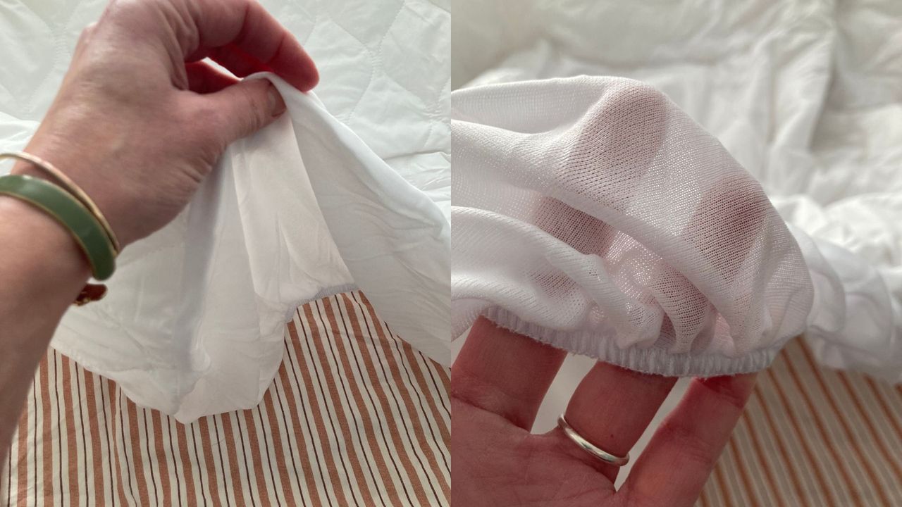 M&amp;S Fresh &amp; Cool Mattress Protector on our tester, Linda's bed