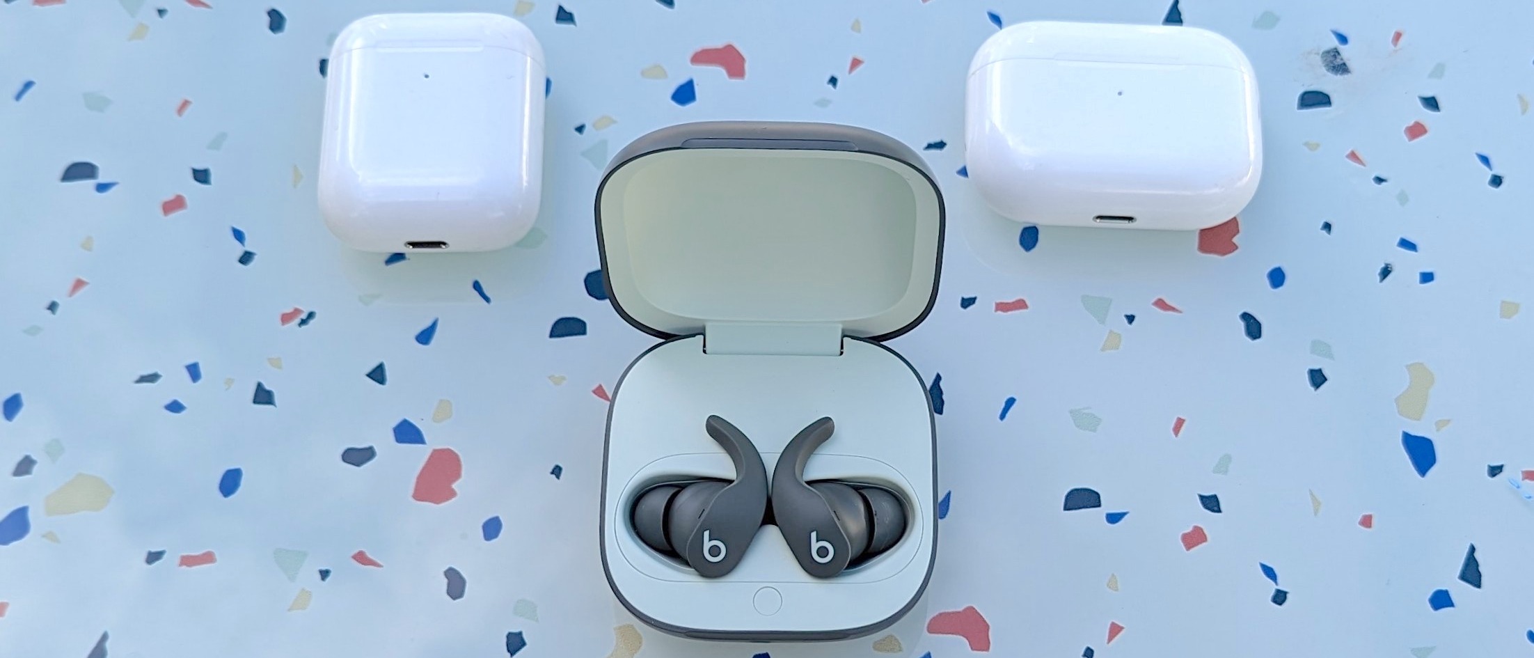 The Beats Fit Pro against the AirPods Pro and AirPods 2