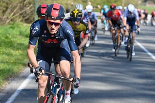 Ineos Grenadiers rider pictured in action during the LiegeBastogneLiege one day cycling race 2595km from Liege to Liege Sunday 25 April 2021 in Liege BELGA PHOTO ERIC LALMAND Photo by ERIC LALMANDBELGA MAGAFP via Getty Images