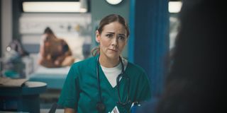 'Casualty' doctor Stevie Nash feels helpless in the face of Matthew Afolami's secret trauma...