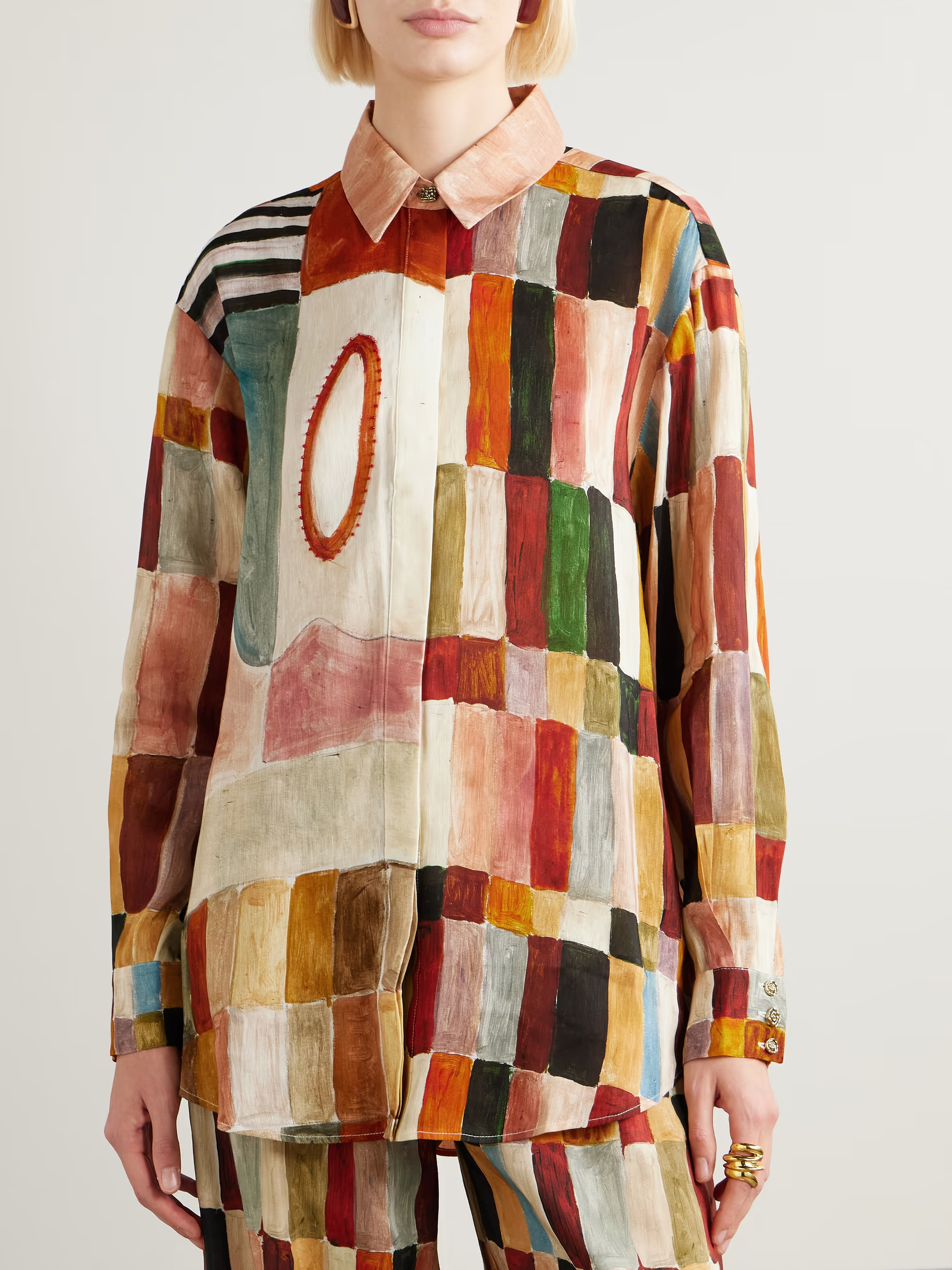 AL&amp;amp;#201;MAIS, + Lrnce Majorelle Printed Linen and Silk-Blend Shirt