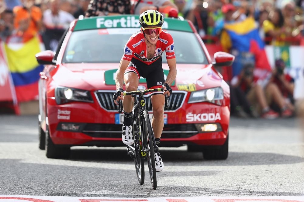 Simon Yates finished second during stage 19 at the Vuelta