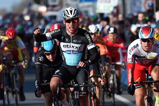 Mark Cavendish (Team Etixx - Quick Step) takes the win in Kuurne