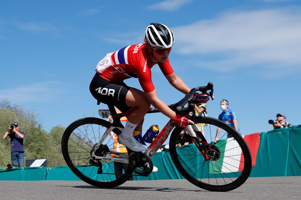 IMOLA ITALY SEPTEMBER 26 Susanne Andersen of Norway during the 93rd UCI Road World Championships 2020 Women Elite Road Race a 143km race from Imola to Imola Autodromo Enzo e Dino Ferrari ImolaEr2020 Imola2020 on September 26 2020 in Imola Italy Photo by Bas CzerwinskiGetty Images