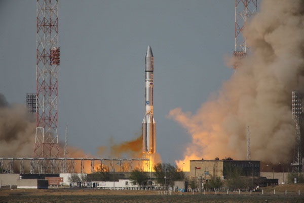 Russian Rocket Launches American Communications Satellite