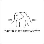 Drunk Elephant products on bright blue background