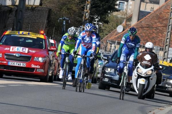 The four-man breakaway on stage 2 of Paris-Nice