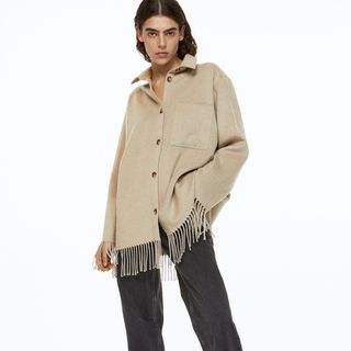 H&M Fringe-Trimmed Shacket