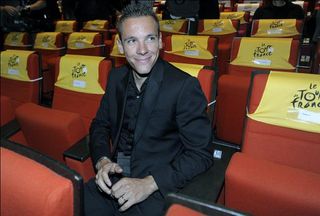 Belgian champion Philippe Gilbert at the Tour presentation in Paris.