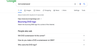 Google DVD screensaver logo