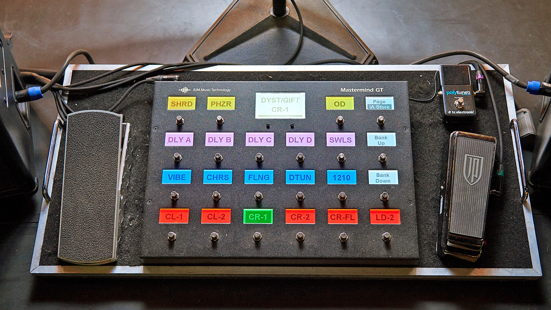 A MIDI foot controller on John Petrucci's pedalboard