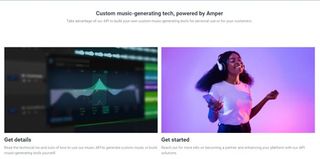 Website screenshot for Amper Music