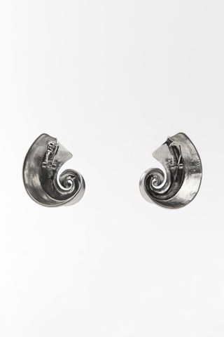 Zara silver swirl earrings