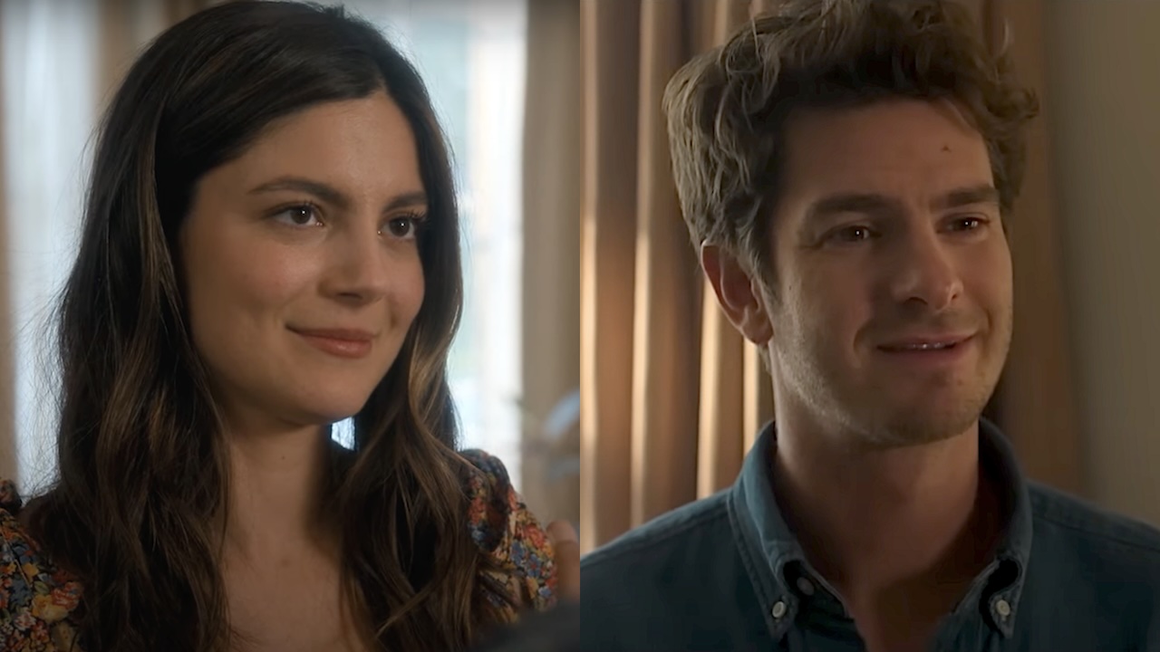 Monica Barbaro in Fubar blooper reel/ Andrew Garfield in We Live In Time (side by side) 