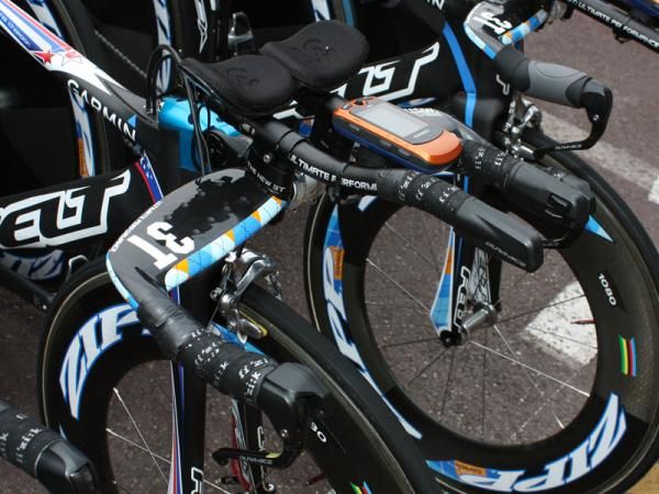 David Zabriskie (Garmin-Slipstream) is able to handle an especially tight aero position.