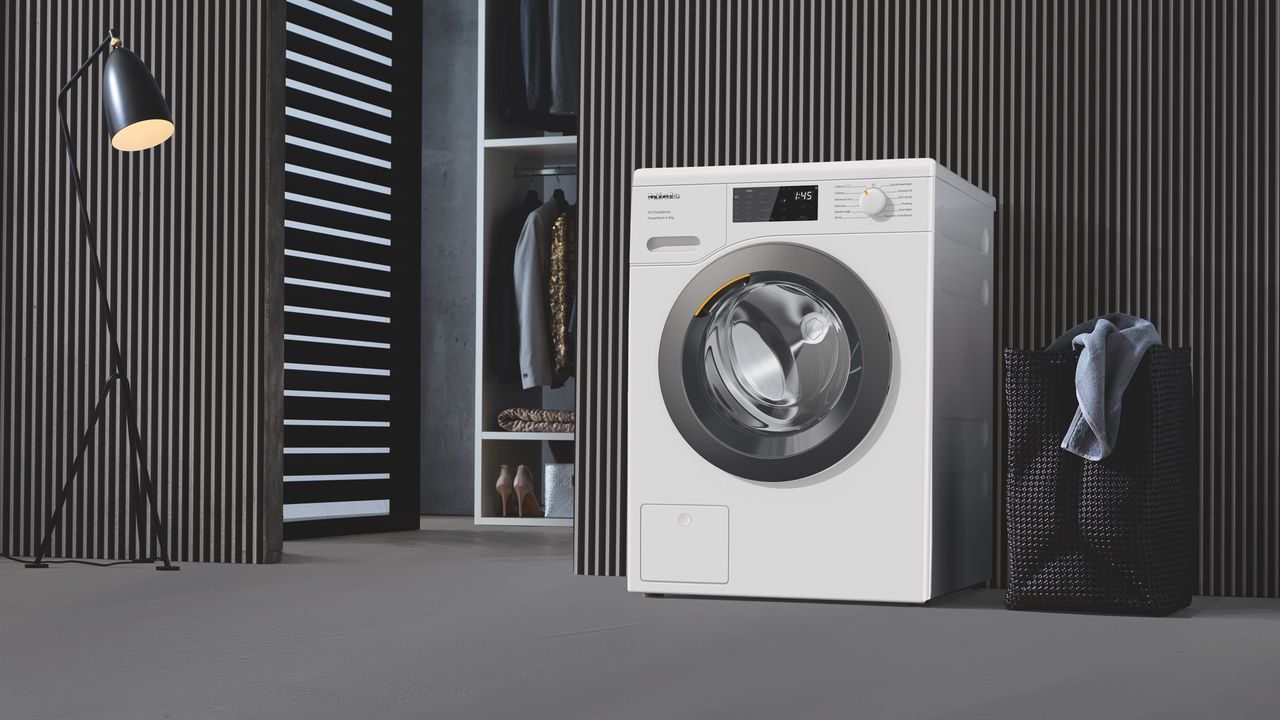 Miele Washing machine in dark room