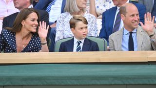 Prince William, Princess Catherine and Prince George attend The Wimbledon Men's Singles Final