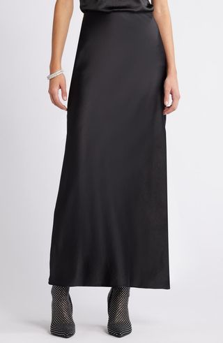 Bias Cut Maxi Skirt