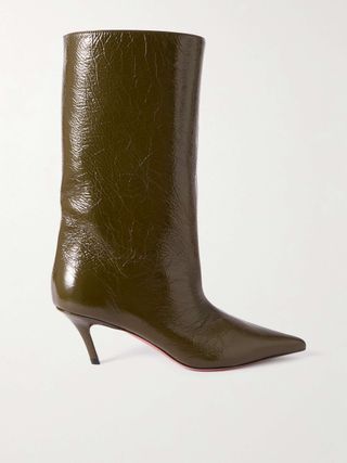 Fiona Crinkled-Leather Boots