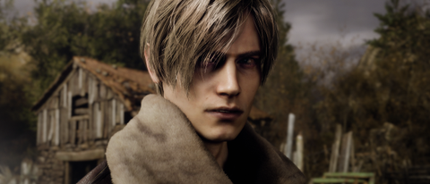 Leon Kennedy looking over his shoulder