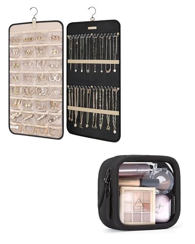 Bagsmart Hanging Jewelry Organizer + Small Makeup Bag