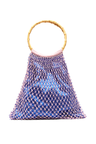  Aphrodite Bamboo-Handle Beaded Crochet Bag