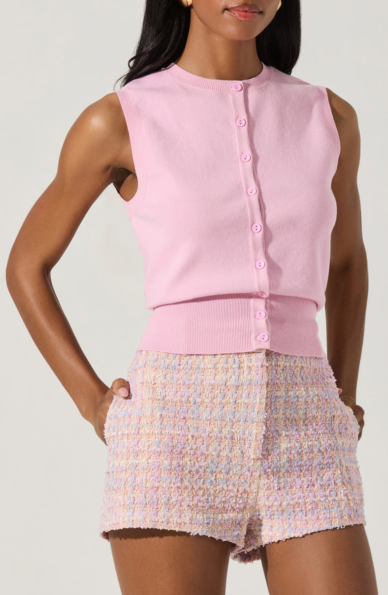 Cotton Button-Up Sweater Vest