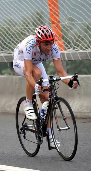Davide Rebellin in action during the 2008 Olympic road race.