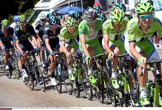 Cannondale set the pace much of the day for Peter Sagan