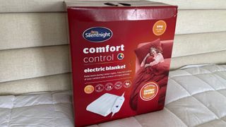 Silentnight Comfort Control Electric Blanket on a bed