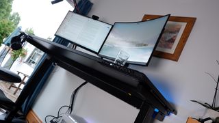 Secretlab Magnus gaming desk pictured in home office.