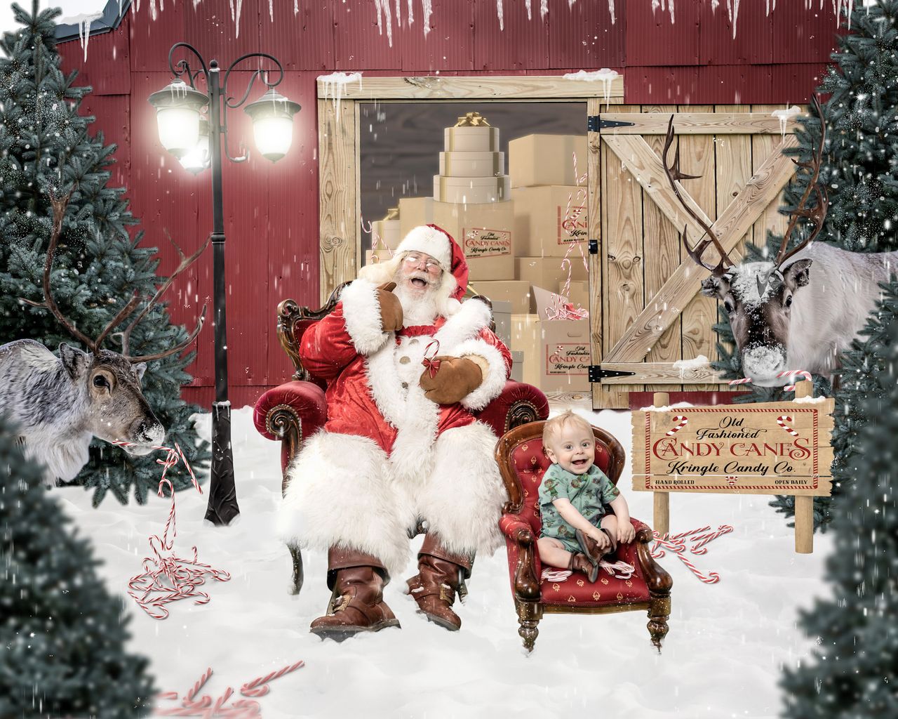 Santa Photoshoots with sick children in hospital